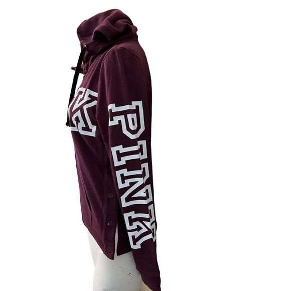 Victoria's Secret PINK Ladies S Zip Hooded Fleece Jacket Sweatshirt Breakaway - Picture 3 of 7